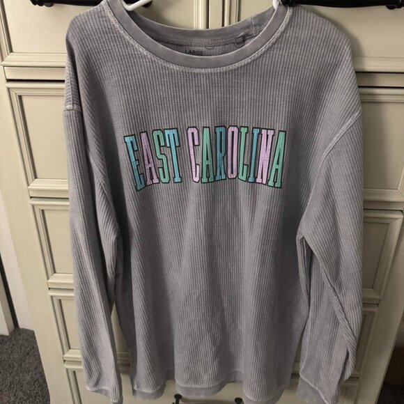 Women's Grey and Blue Sweatshirt - Picture 1 of 3